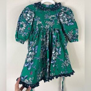 Vintage Mousefeathers Girls Floral Star Dress Toddler Size 4T